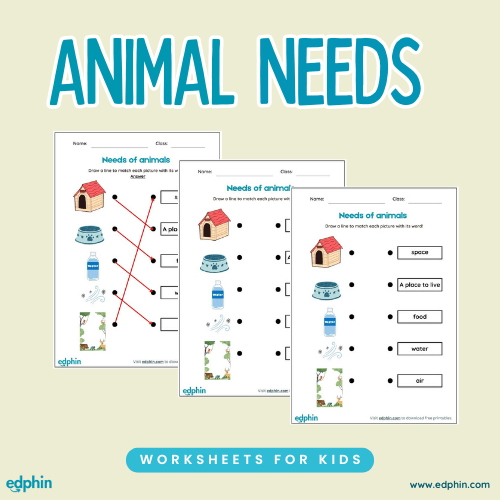 Needs Of Animals Printable For Kids