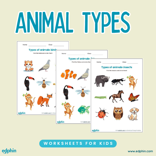 Types Of Animals Printable For Kids