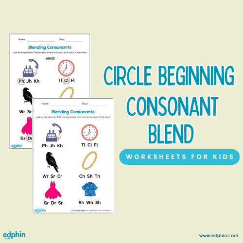 Circle The Beginning Consonant Blend Worksheet