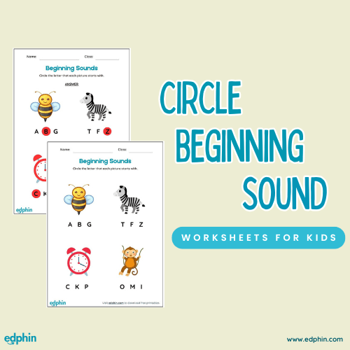 Circle The Beginning Sound Worksheet