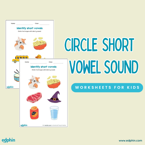 Circle The Short Vowel Sound Cards Printable For Kids