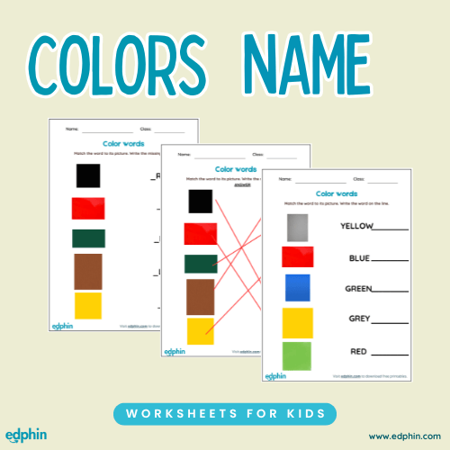 Colors Name Practice Worksheet