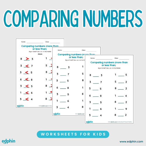 Comparing Numbers (1-10) Worksheet