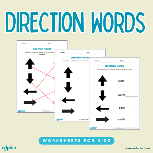 Direction Words Practice Worksheet