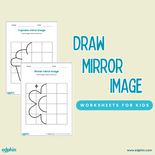 Draw The Mirror Image printable for kids