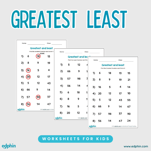 Greatest & Least Number Worksheet