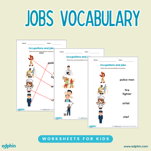 Jobs Vocabulary Cards Printable For Kids
