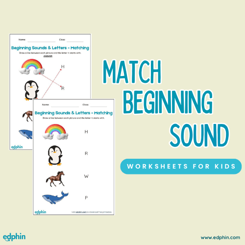 Match The Beginning Sound Worksheet