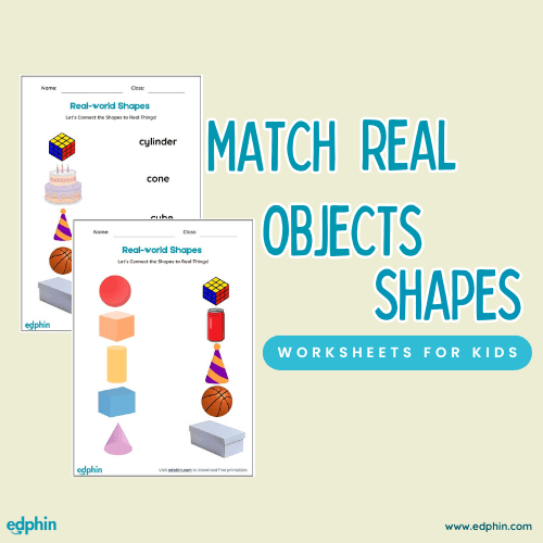 Match Real Objects With Shapes printable for kids