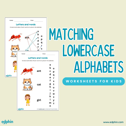 Learn Matching Lowercase Letters To Make Words Worksheet