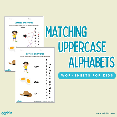 Learn Matching Uppercase Letters To Make Words Worksheet