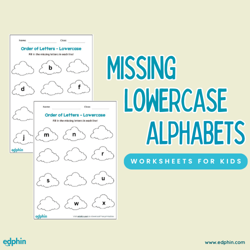 Learn Writing Missing Lowercase Alphabets Worksheet