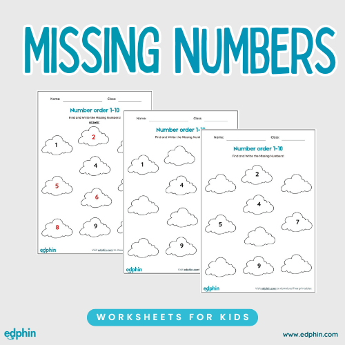 Missing Number (1 to 10) Worksheet