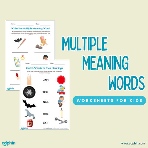 Multiple Meaning Words Worksheet