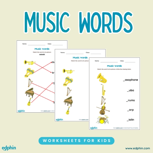 Music Words Practice Worksheet