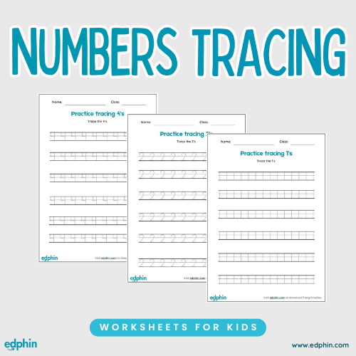 Numbers (1 to 10) Tracing Worksheet