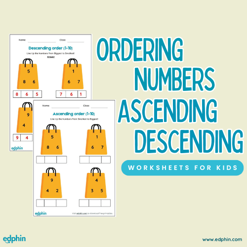 Ordering Numbers (Ascending And Descending) Worksheet