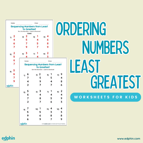 Ordering Numbers (Least To Greatest) Worksheet