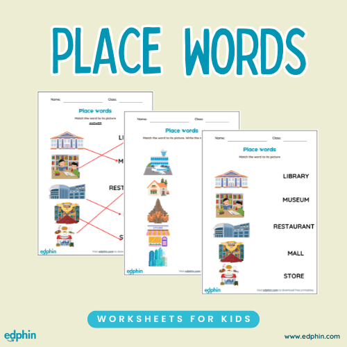 Place Words Practice Worksheet