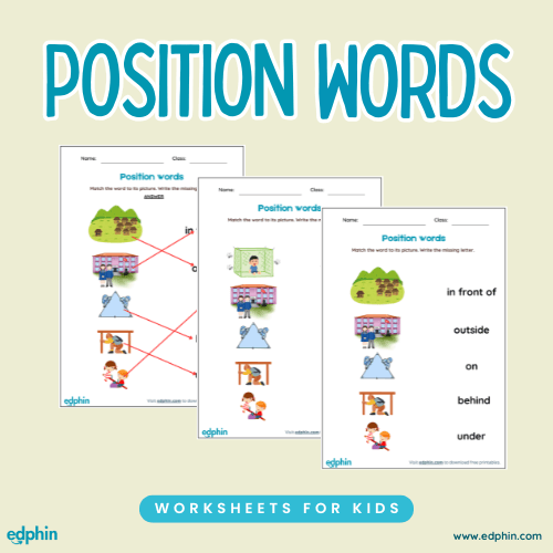 Position Words Practice Worksheet