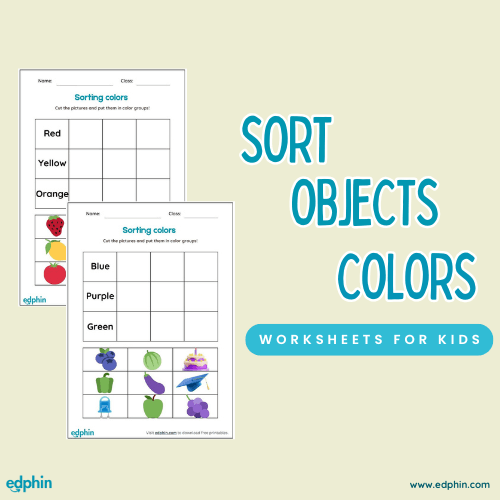 Sort Objects By Color Worksheet