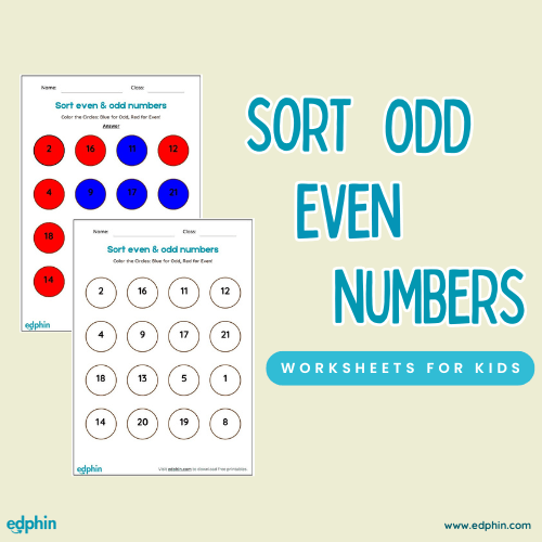 Sort Even & Odd Number Worksheet