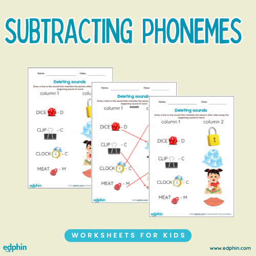 Subtracting Phonemes Worksheet