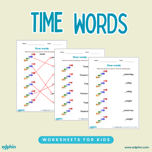 Time Words Practice Worksheet