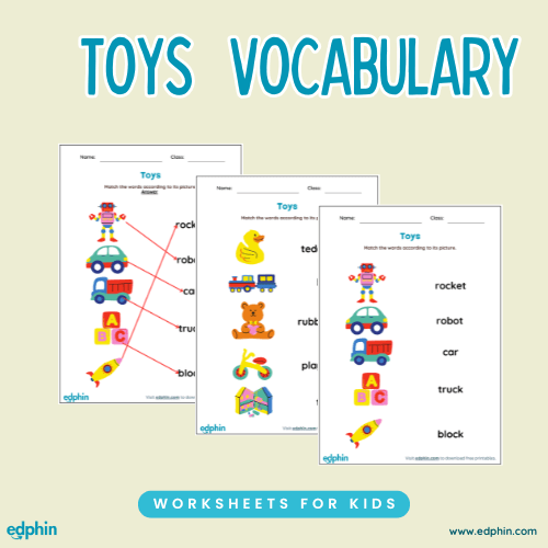 Toys Vocabulary Cards Printable For Kids