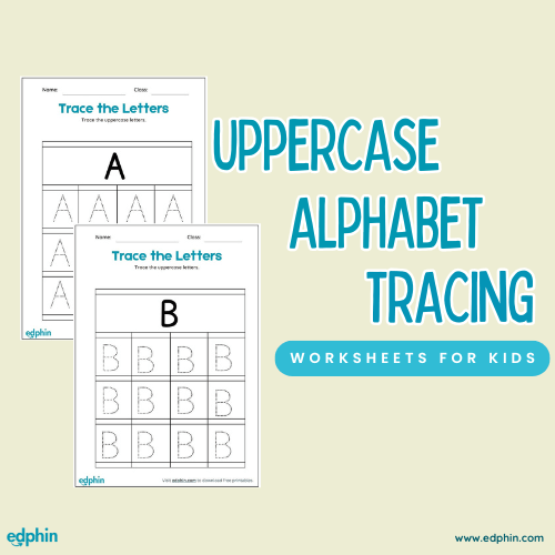 learn uppercase alphabets tracing