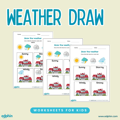 Draw The Weather Cards Printable For Kids