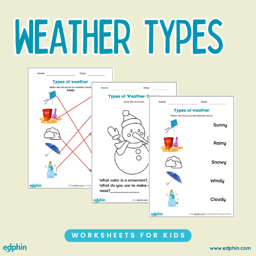 Types Of Weather Cards Printable For Kids