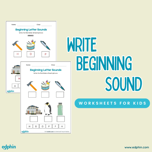 Write The Beginning Sound worksheet