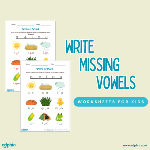 Missing Vowel Worksheet