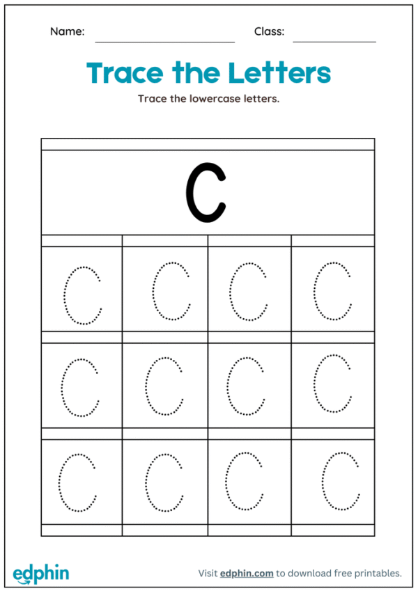 Lowercase Alphabet Tracing English Worksheets With Answer - Image 3