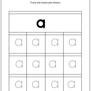 Lowercase Alphabet Tracing English Worksheets With Answer