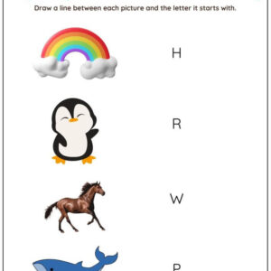 Match The Beginning Sound Worksheet With Answer