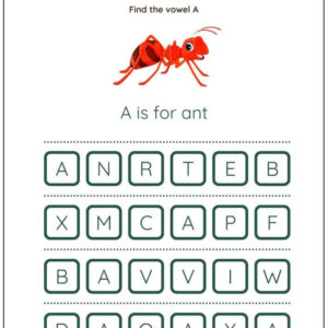 Circle The Beginning Vowel Letters Worksheet With Answer
