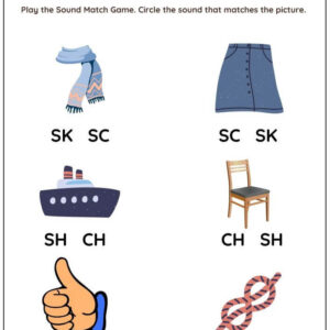 Circle The Beginning Consonant Digraphs Worksheet With Answer