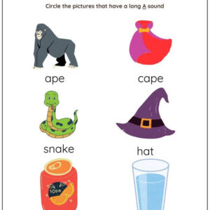 Circle The Long Vowel Sound Worksheet With Answer