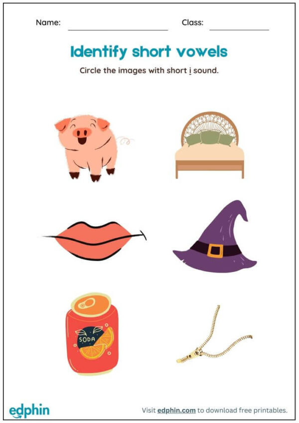 Circle The Short Vowel Sound Worksheet With Answer - Image 3