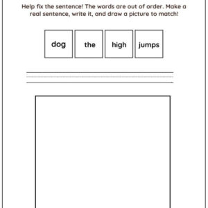 Write The Unscramble Sentences Worksheet With Answers