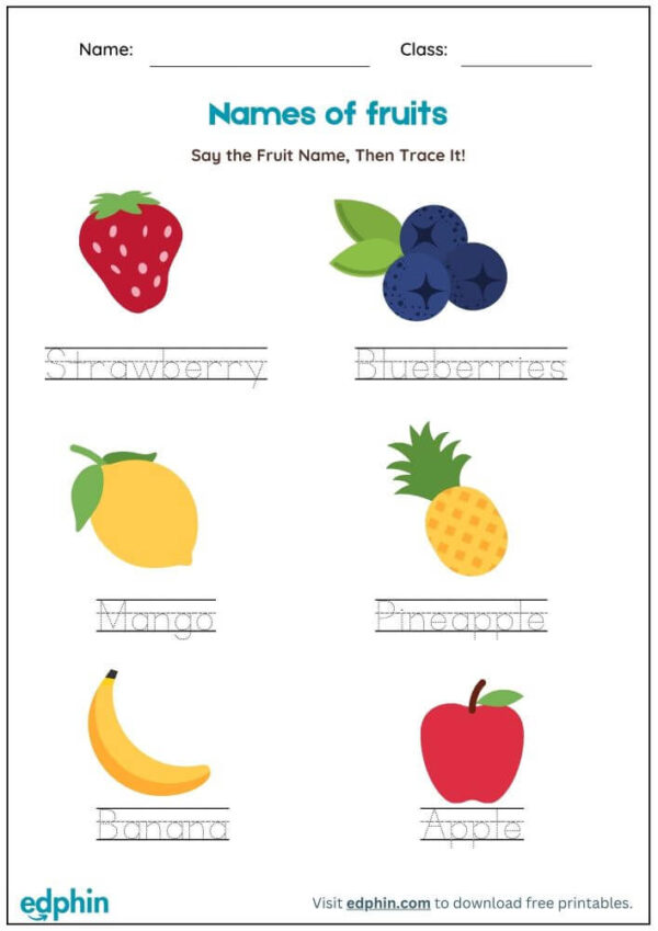 Identify Fruits And Vegetables Worksheet With Answers - Image 3