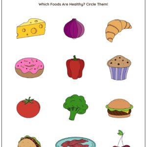 Identify Healthy Food Worksheet With Answers