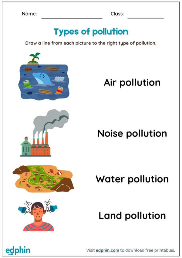 Types Of Pollution Worksheet With Answers