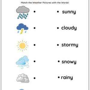 Weather Words Worksheet With Answers