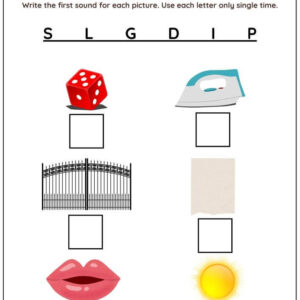 Write First Middle And End Sound Letters Worksheet With Answer