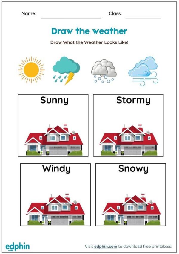 Draw The Weather Worksheet With Answers