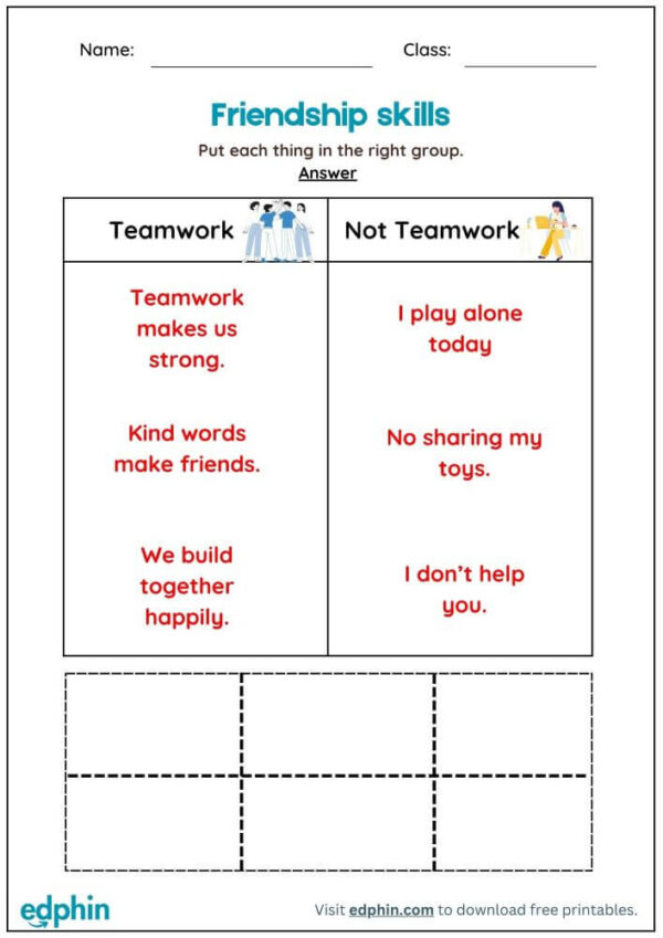 Friendship And Conflict Worksheet With Answers - Image 3