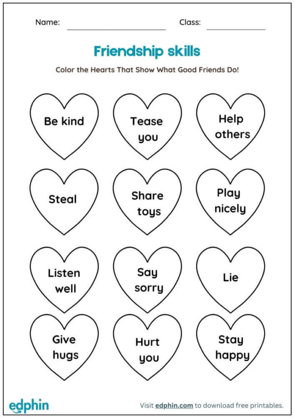 Friendship And Conflict Worksheet With Answers